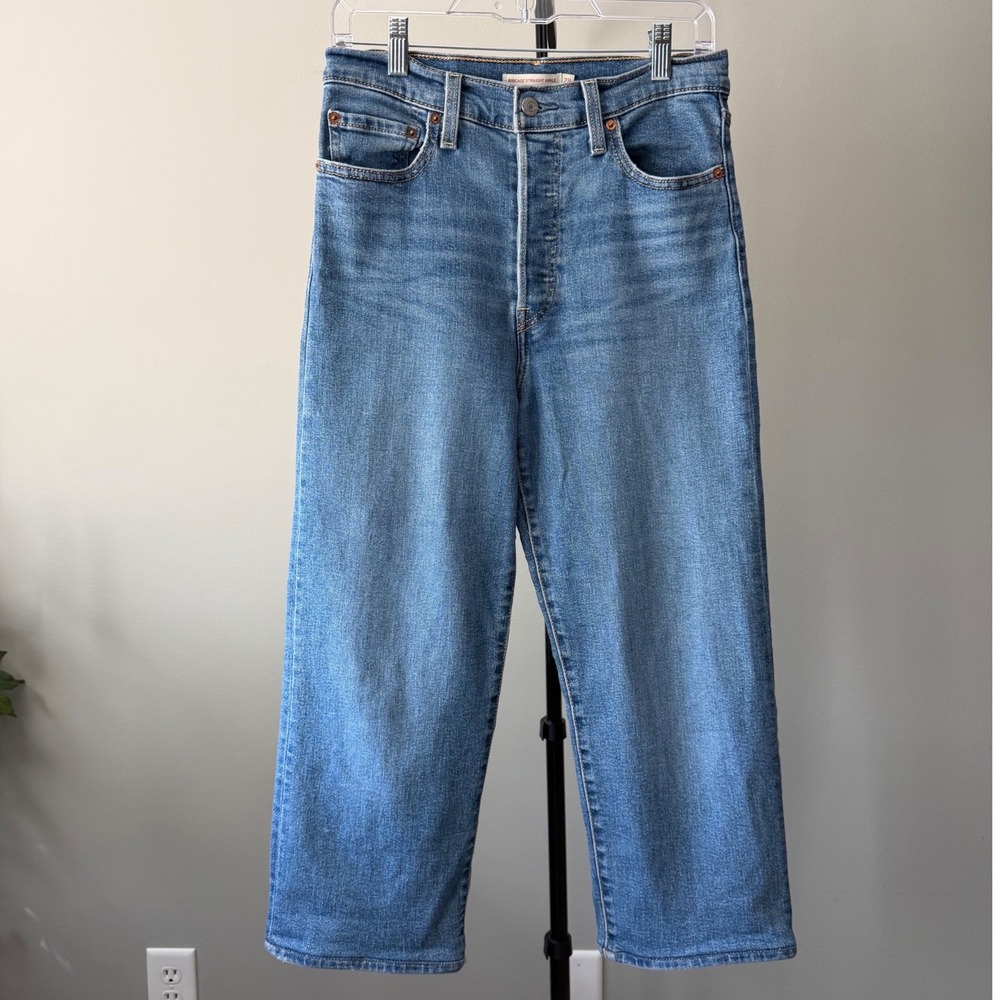 Levi's Ribcage Straight Ankle Button Fly Women's High Rise Jeans Tagged W28 L27*